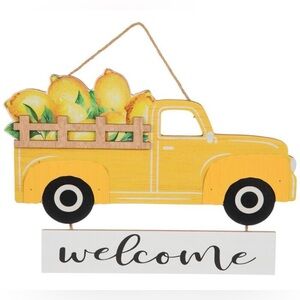 🌸NEW Yellow Truck Welcome Sign with Lemons 16”